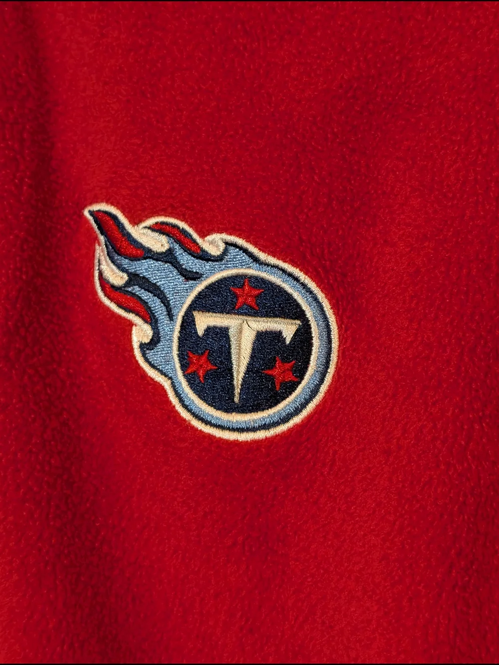 Kid's Vintage NFL Tennessee Titans Reversible Navy/Red Hooded Puffer Jacket